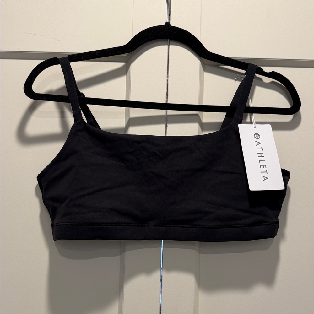 Athleta Black Cropped Bralette Tank